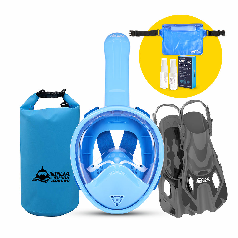 Package: Longer Tube (Mask + Fins + Bag) 3-11 Years