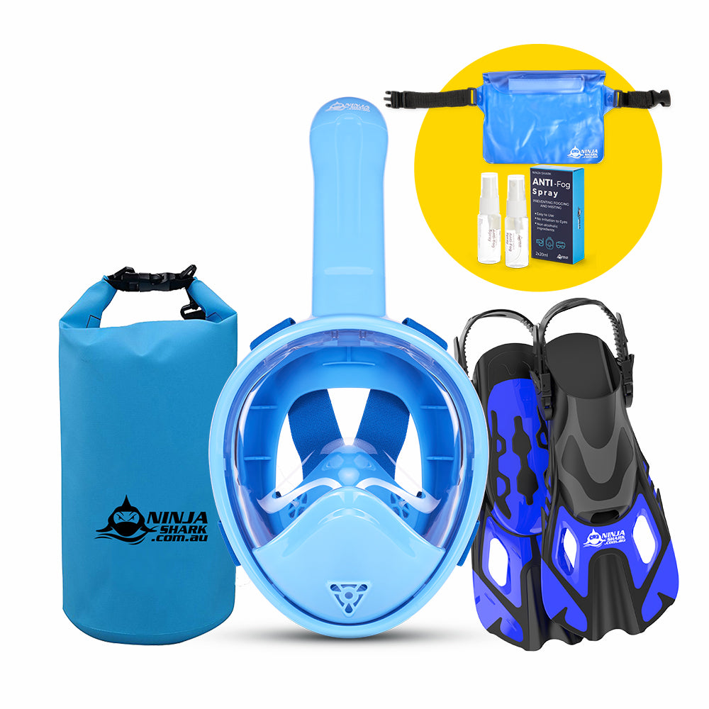 Package: Longer Tube (Mask + Fins + Bag) 3-11 Years