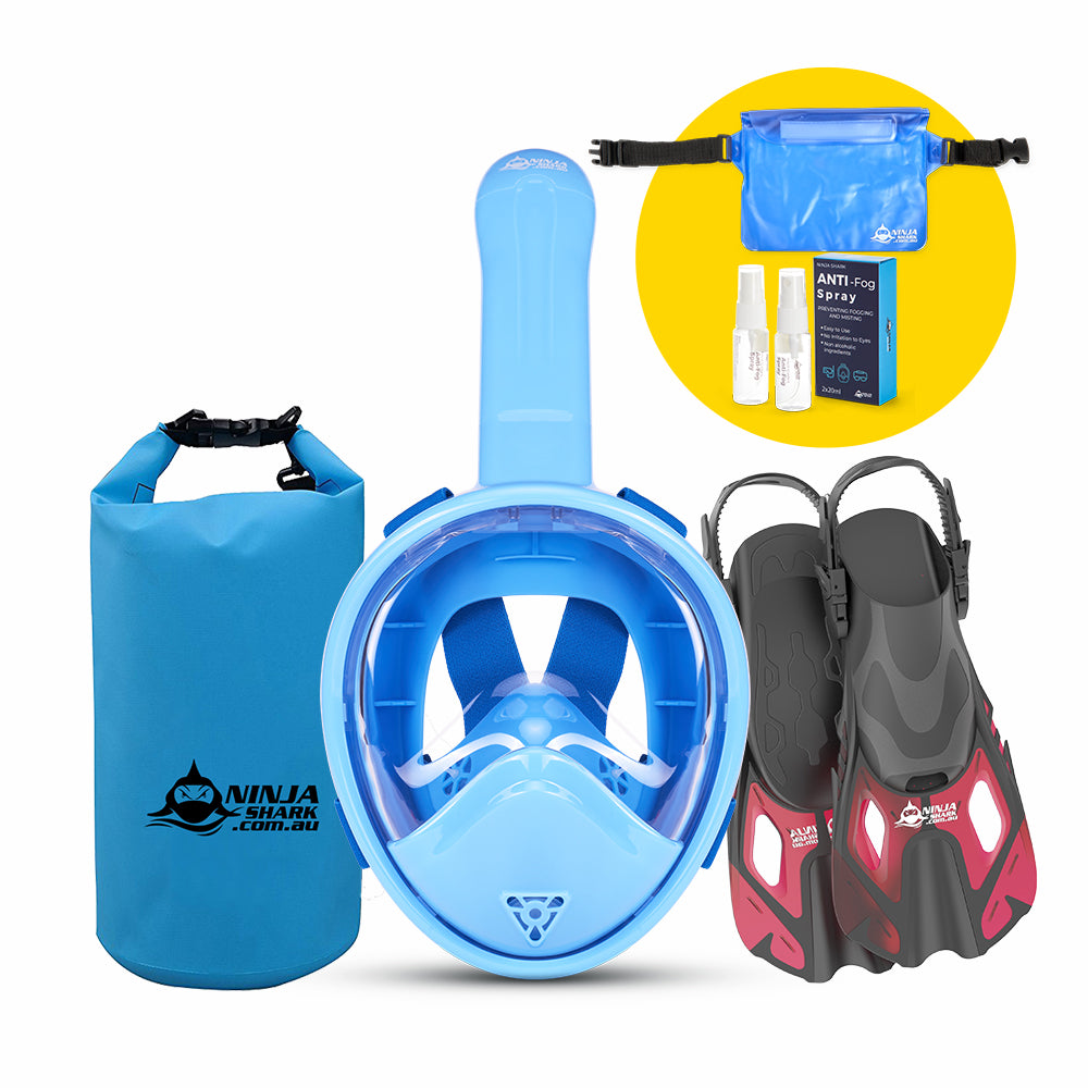 Package: Longer Tube (Mask + Fins + Bag) 3-11 Years