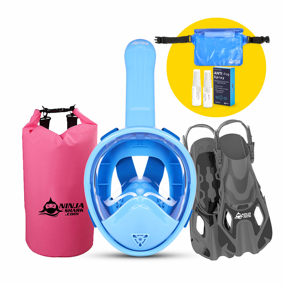 Package: Longer Tube (Mask + Fins + Bag) 3-11 Years