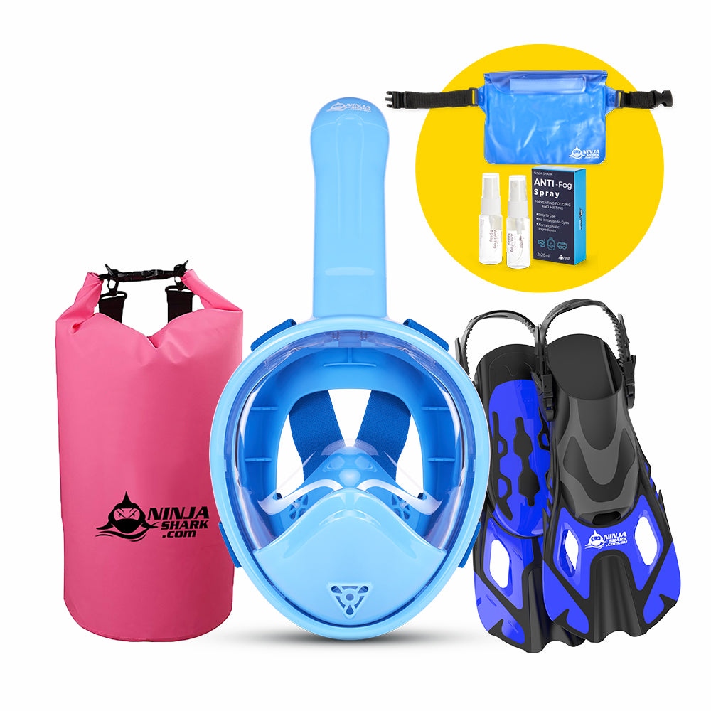 Package: Longer Tube (Mask + Fins + Bag) 3-11 Years