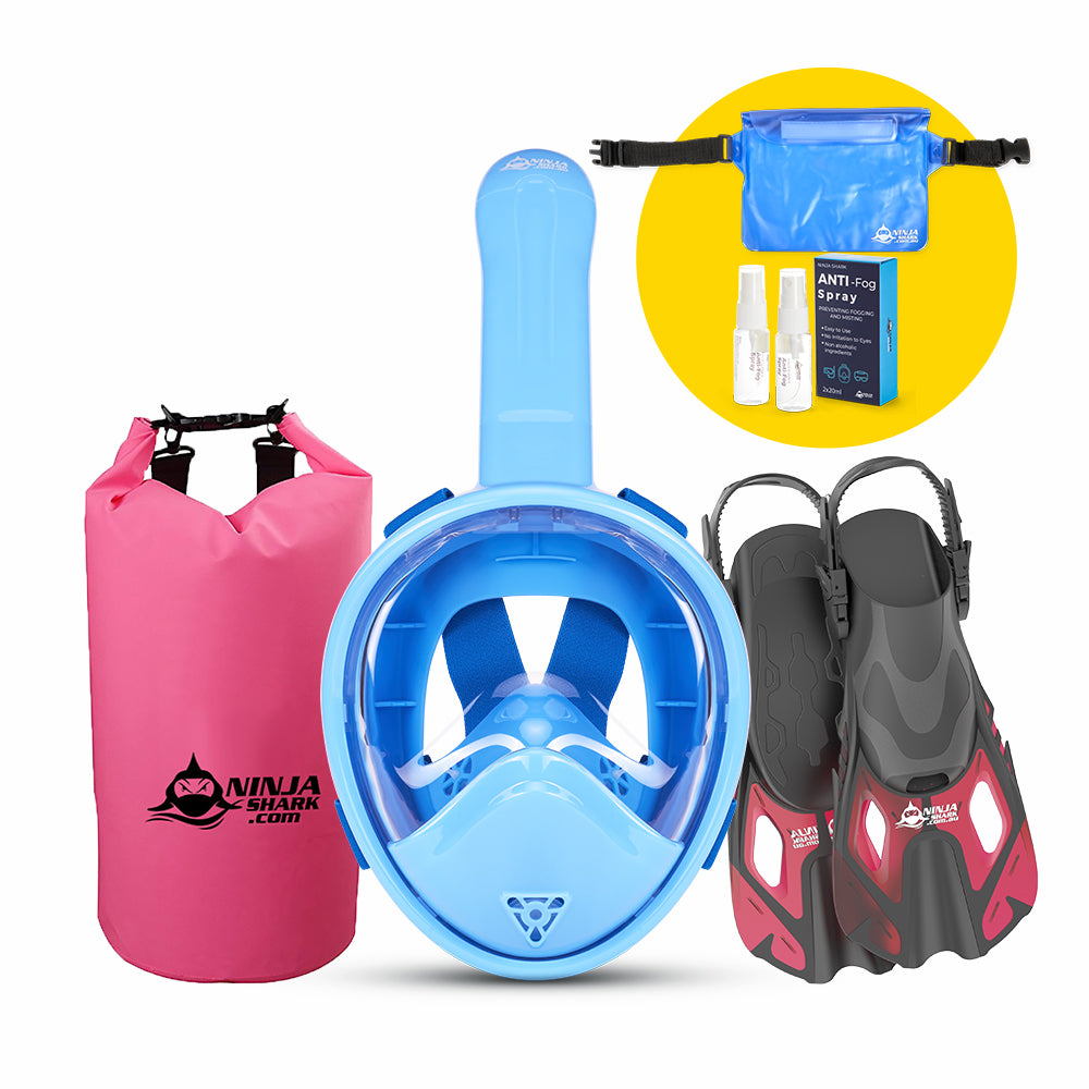 Package: Longer Tube (Mask + Fins + Bag) 3-11 Years