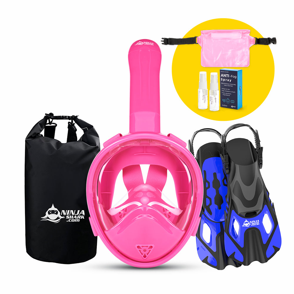 Package: Longer Tube (Mask + Fins + Bag) 3-11 Years