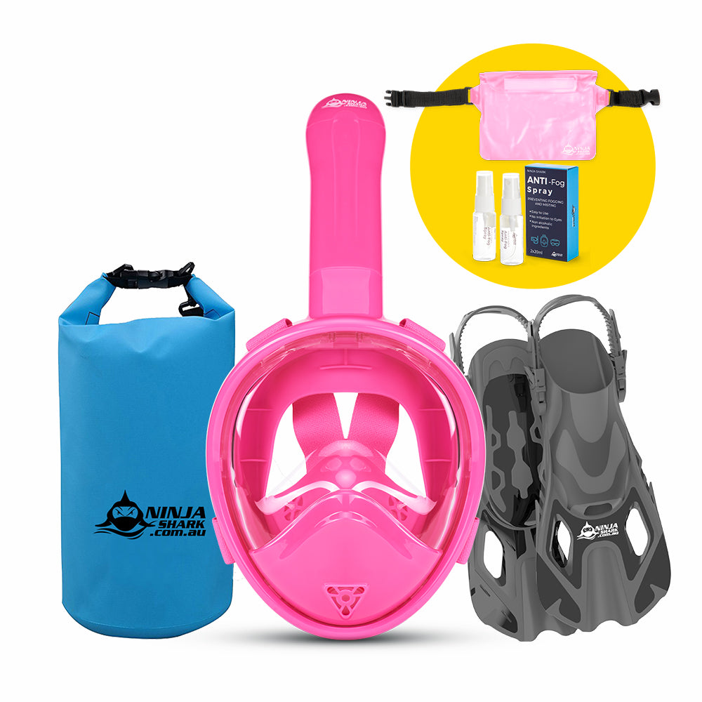 Package: Longer Tube (Mask + Fins + Bag) 3-11 Years