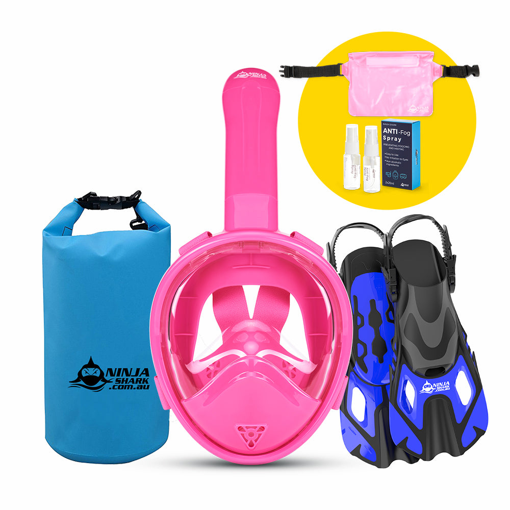 Package: Longer Tube (Mask + Fins + Bag) 3-11 Years