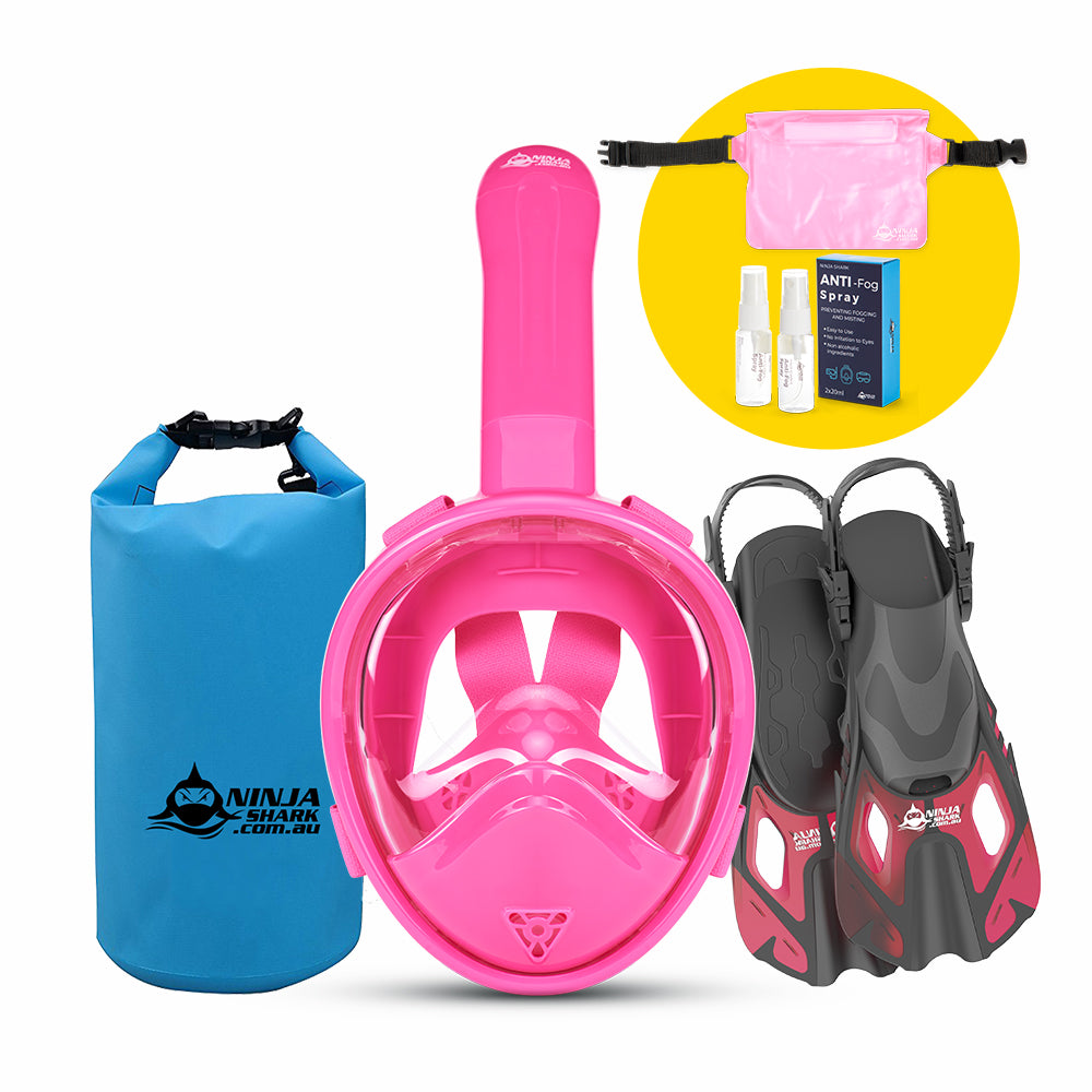 Package: Longer Tube (Mask + Fins + Bag) 3-11 Years