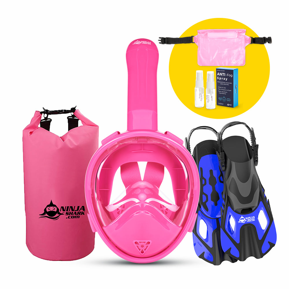 Package: Longer Tube (Mask + Fins + Bag) 3-11 Years