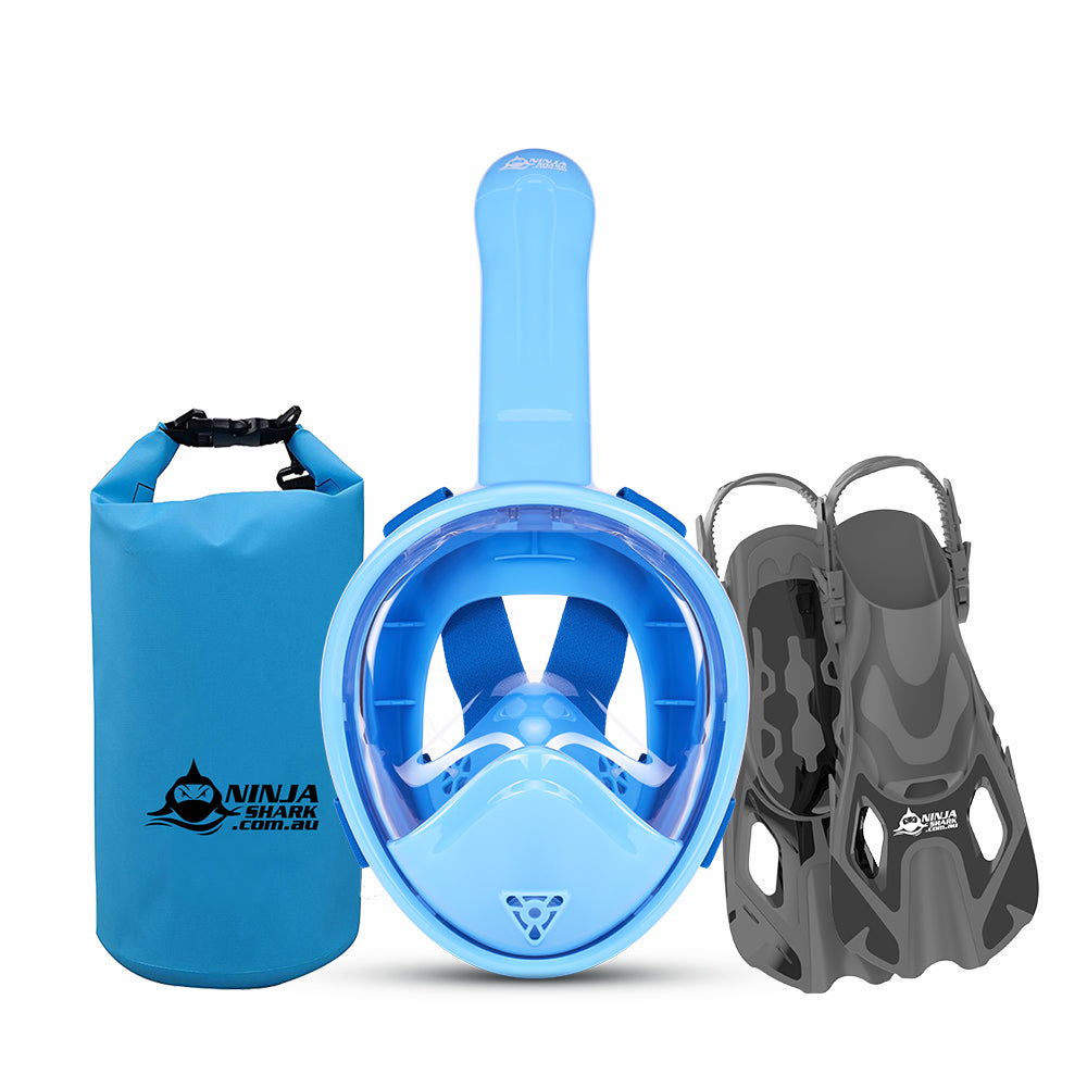 Package: Longer Tube (Mask + Fins + Bag) 3-11 Years