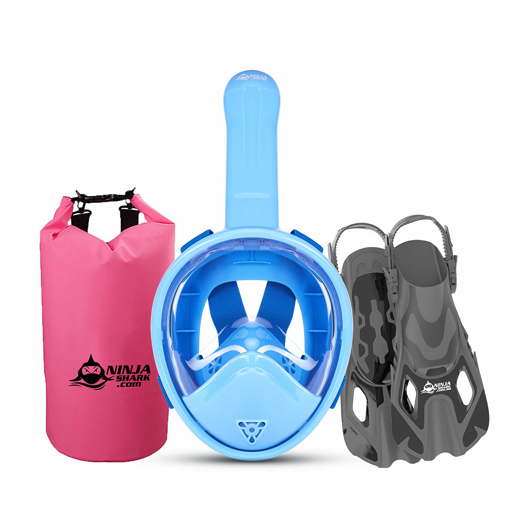 Package: Longer Tube (Mask + Fins + Bag) 3-11 Years