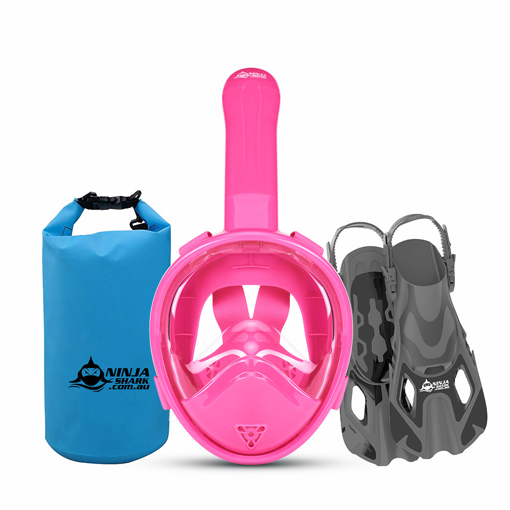 Package: Longer Tube (Mask + Fins + Bag) 3-11 Years