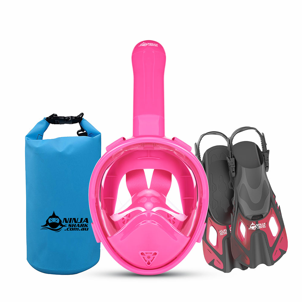 Package: Longer Tube (Mask + Fins + Bag) 3-11 Years