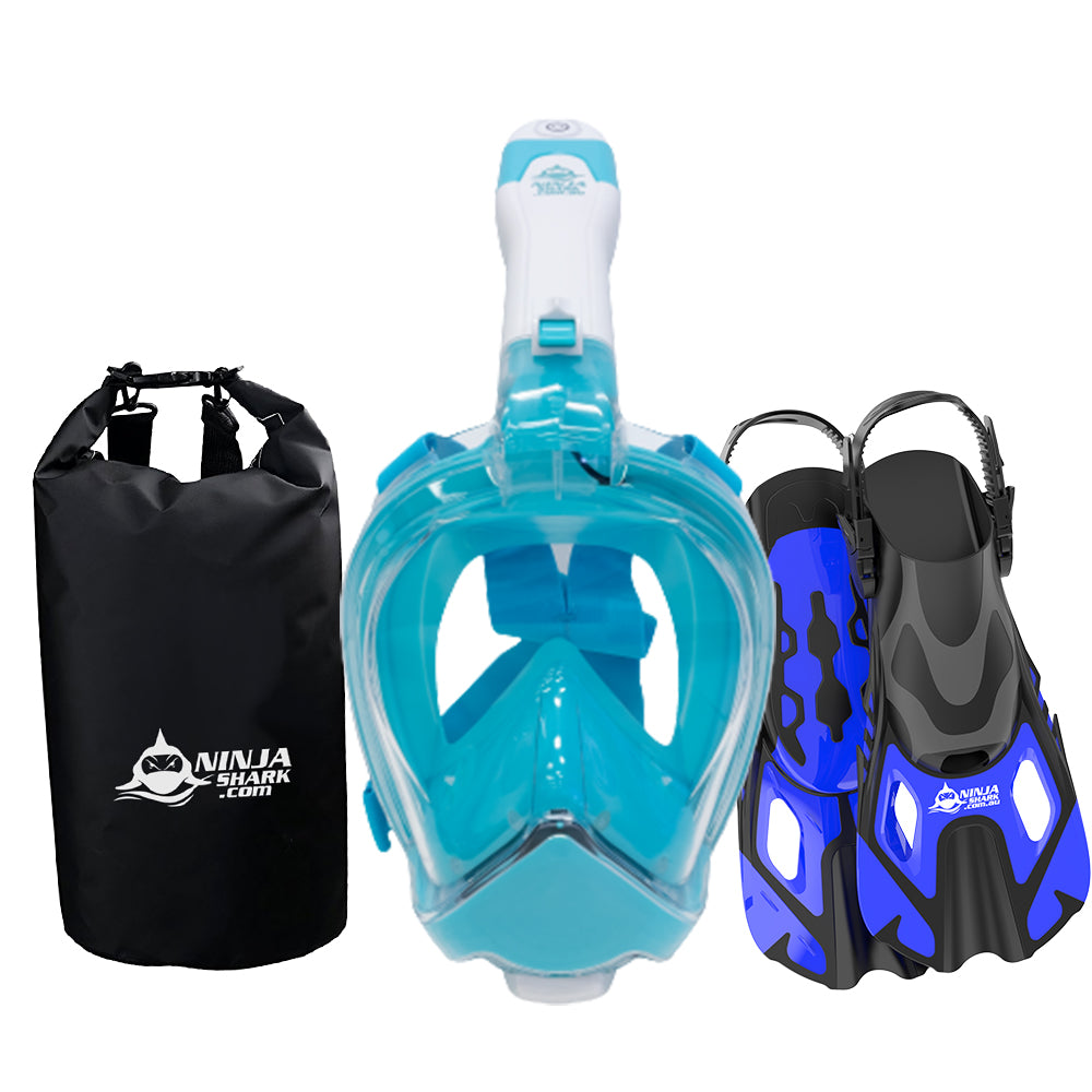 Package: Electra Kids (Mask + Fins + Bag) 5-11 Years – Ninja Shark ...