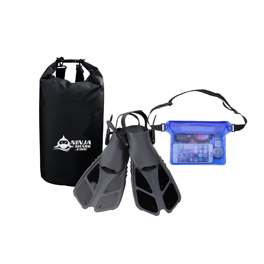 Snorkelling Accessories (Fins+Bag+Pouch)