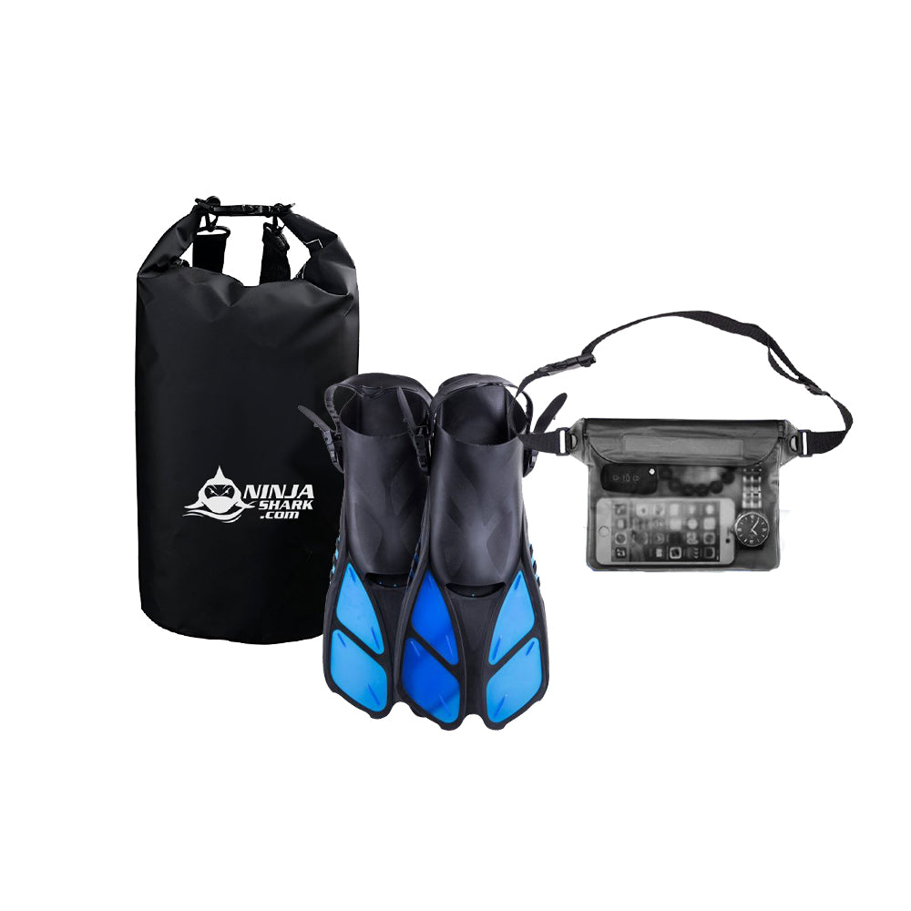 Snorkelling Accessories (Fins+Bag+Pouch)