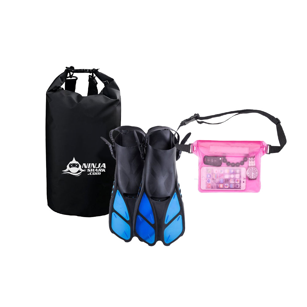 Snorkelling Accessories (Fins+Bag+Pouch)