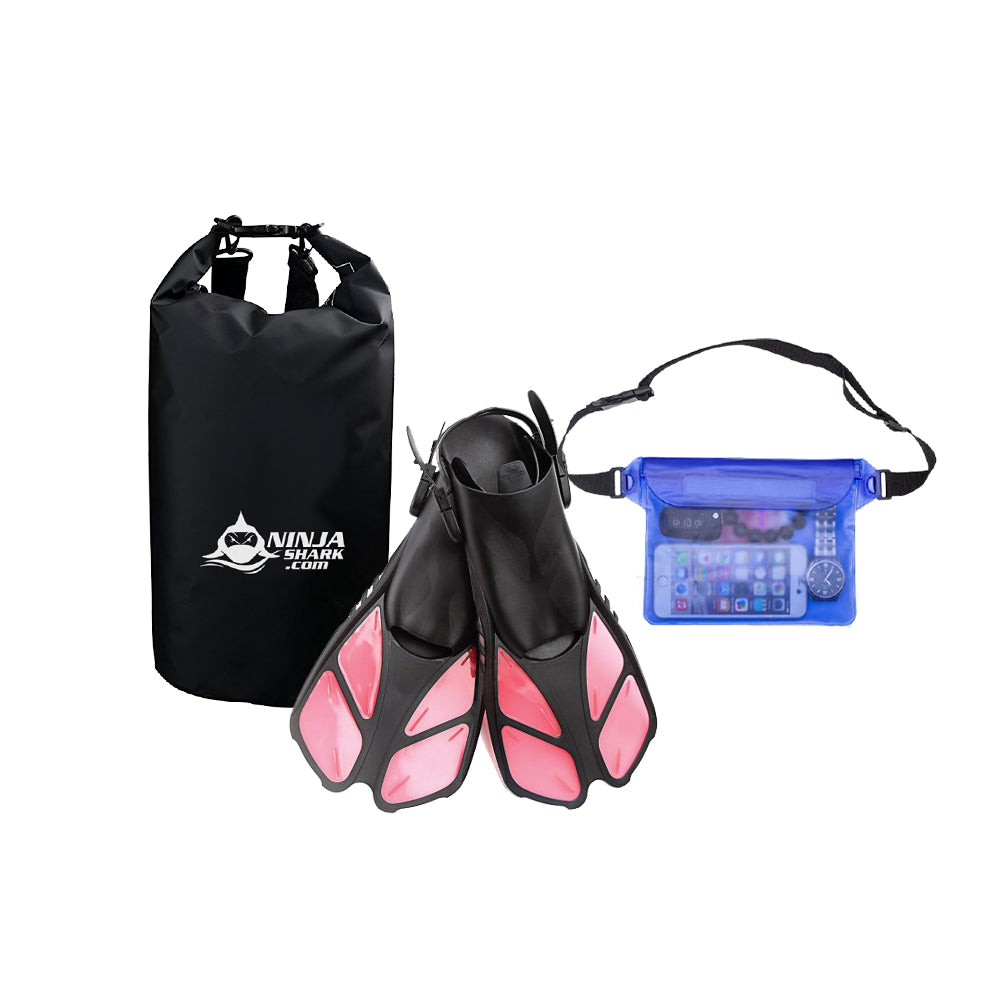 Snorkelling Accessories (Fins+Bag+Pouch)