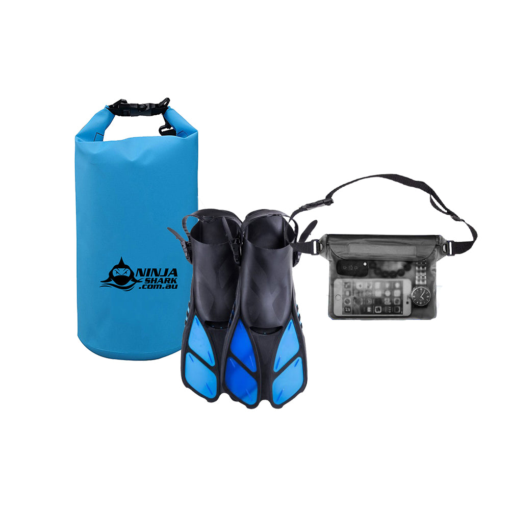 Snorkelling Accessories (Fins+Bag+Pouch)