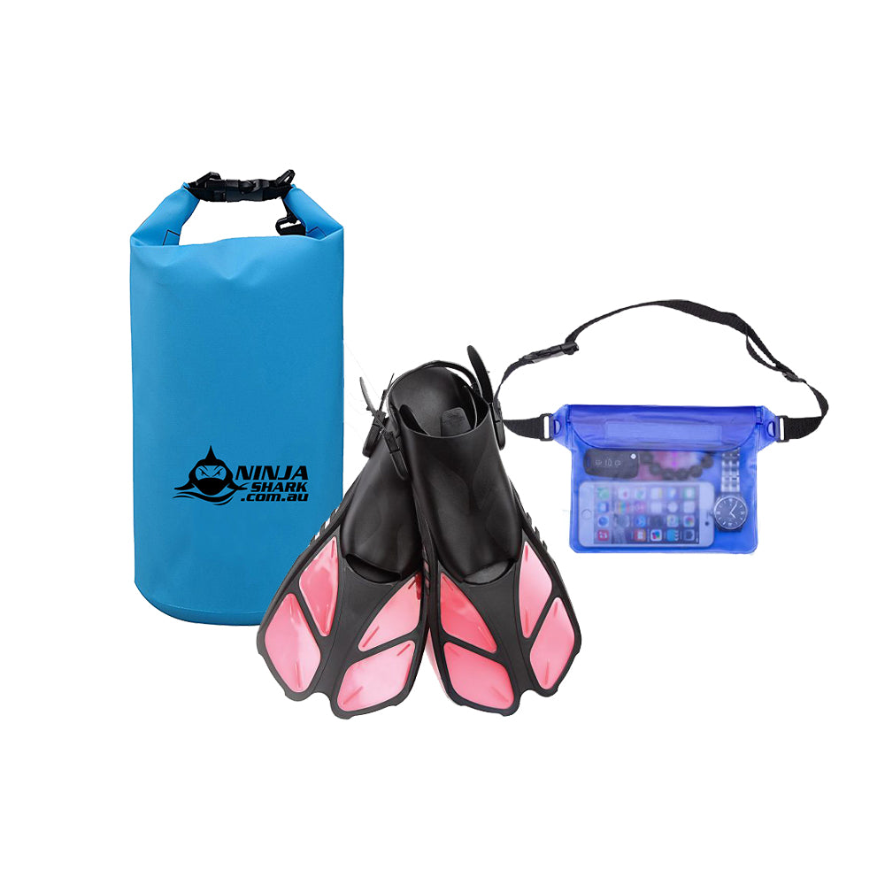 Snorkelling Accessories (Fins+Bag+Pouch)