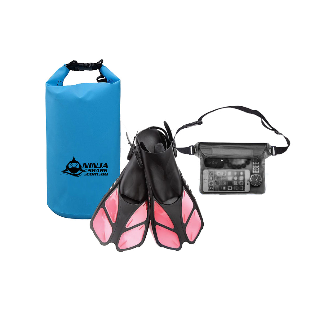 Snorkelling Accessories (Fins+Bag+Pouch)