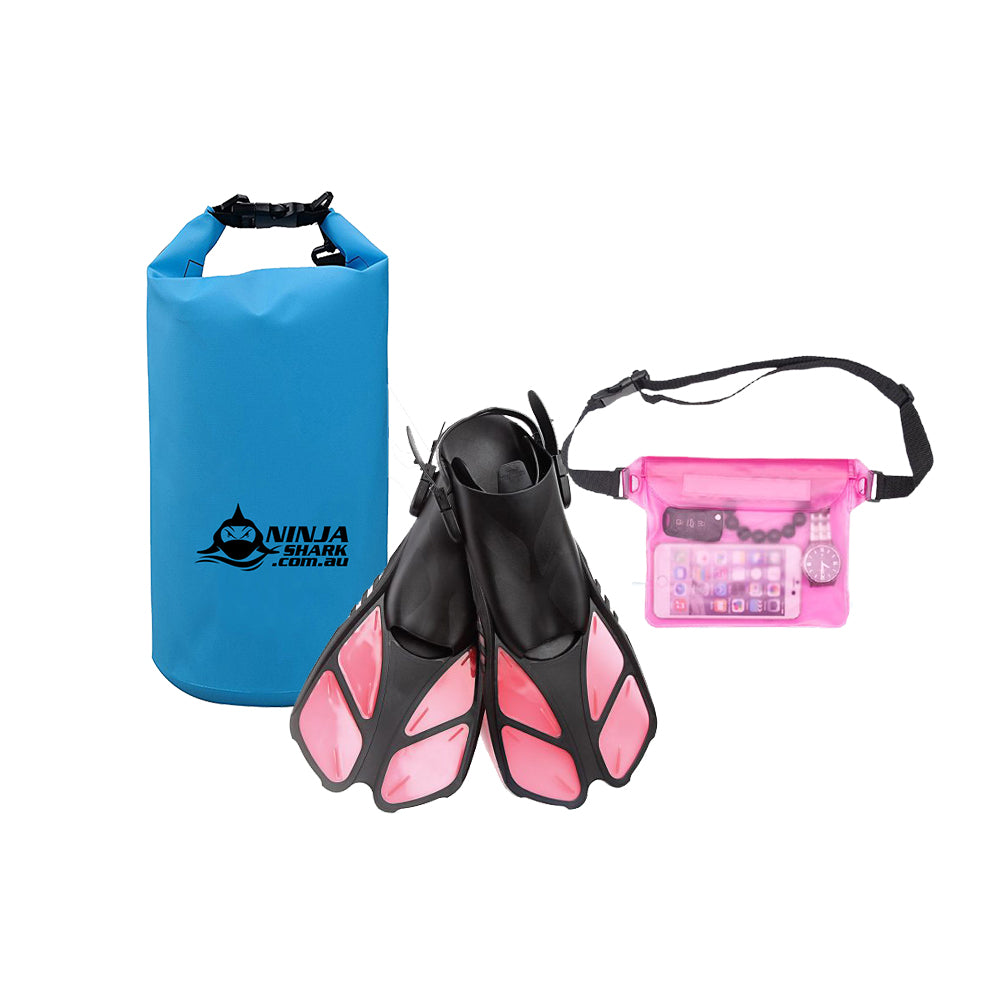 Snorkelling Accessories (Fins+Bag+Pouch)