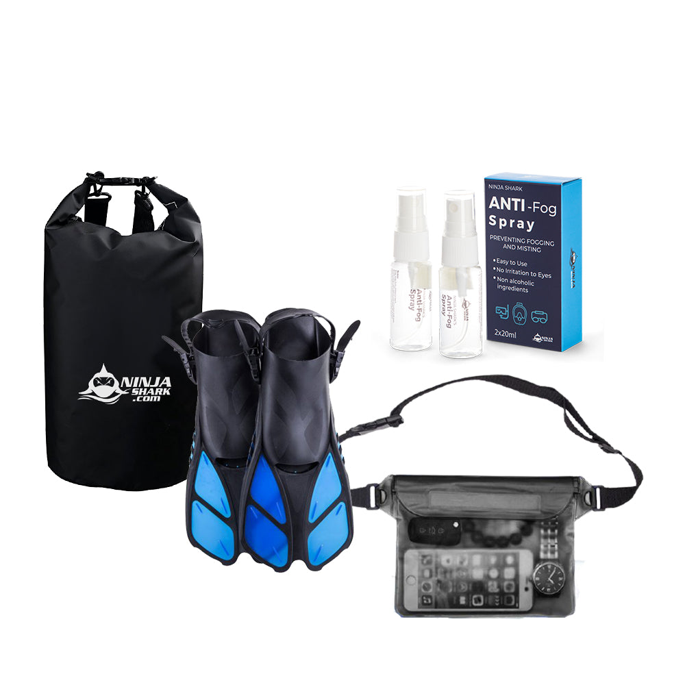 Snorkelling Accessories (Fins+Bag+Pouch+Antifog)