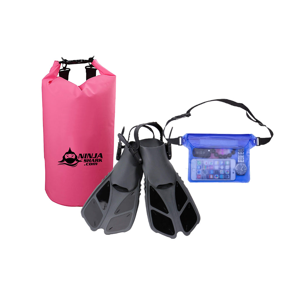 Snorkelling Accessories (Fins+Bag+Pouch)