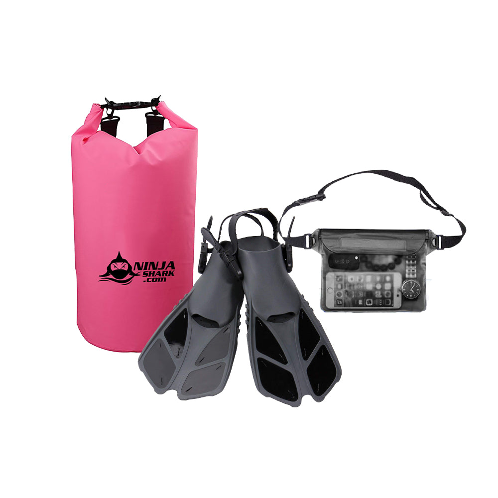 Snorkelling Accessories (Fins+Bag+Pouch)