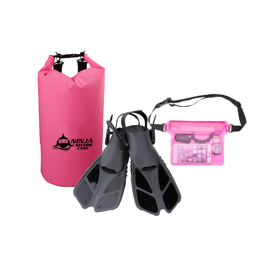 Snorkelling Accessories (Fins+Bag+Pouch)