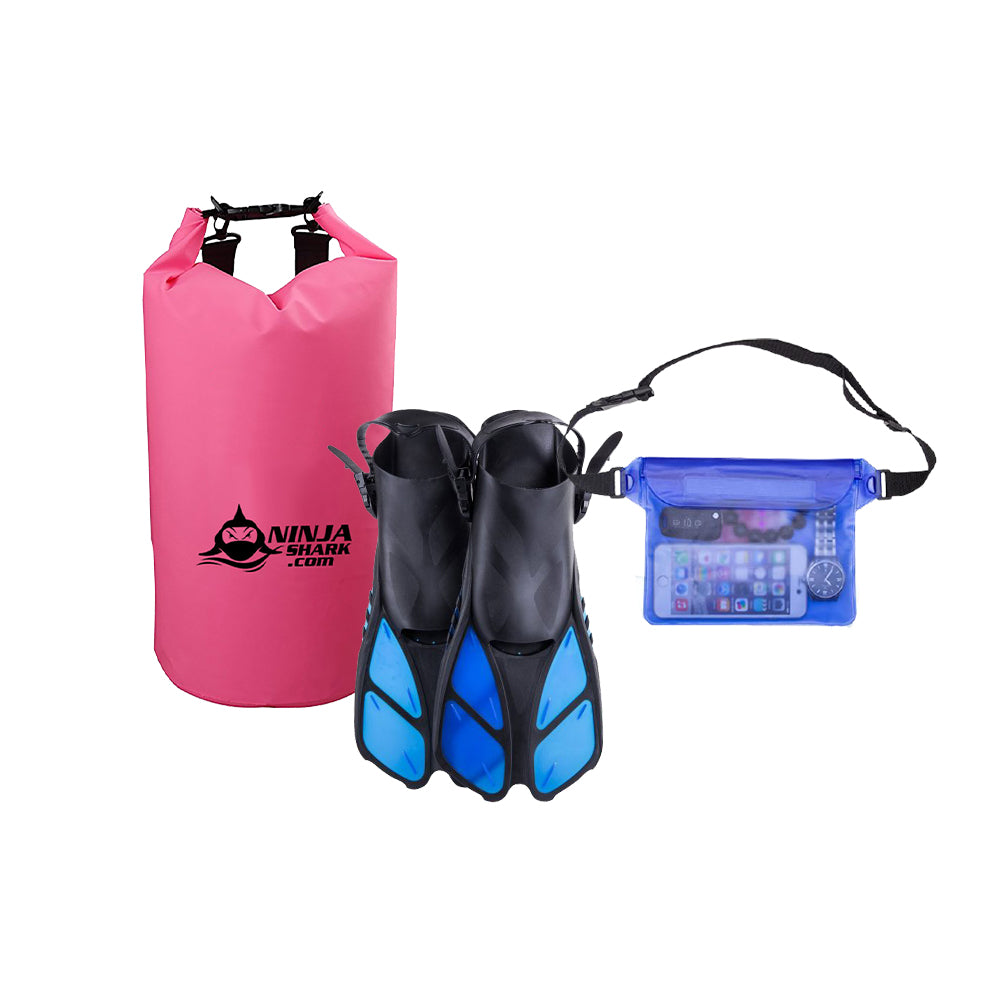 Snorkelling Accessories (Fins+Bag+Pouch)