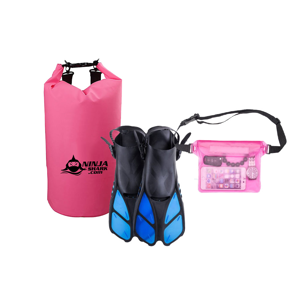 Snorkelling Accessories (Fins+Bag+Pouch)