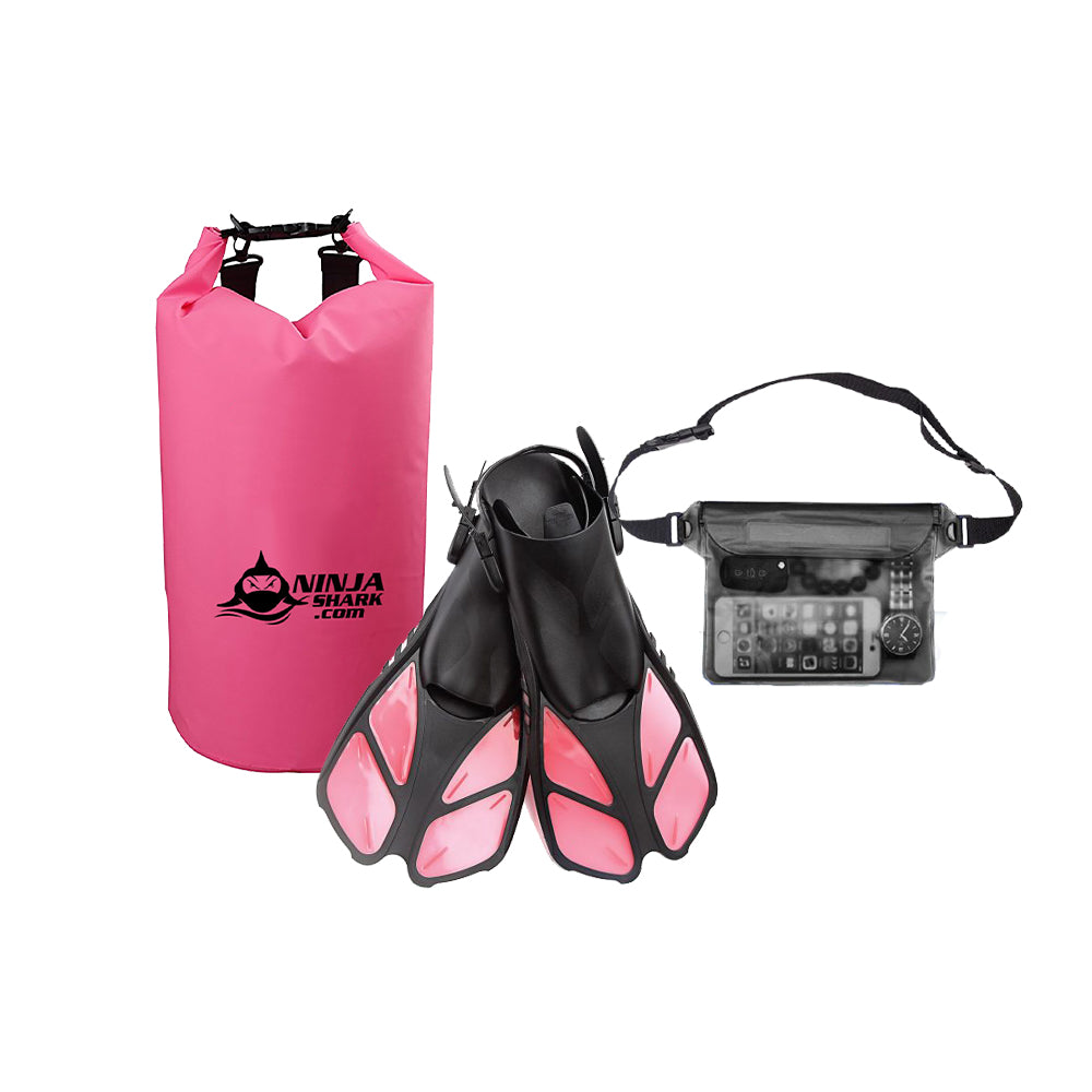 Snorkelling Accessories (Fins+Bag+Pouch)