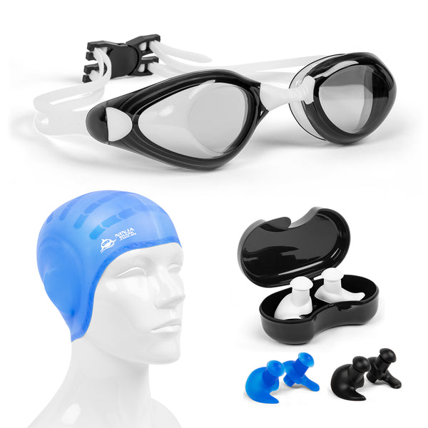 Adults Swimming Package: Goggles, EarPlugs, Cap