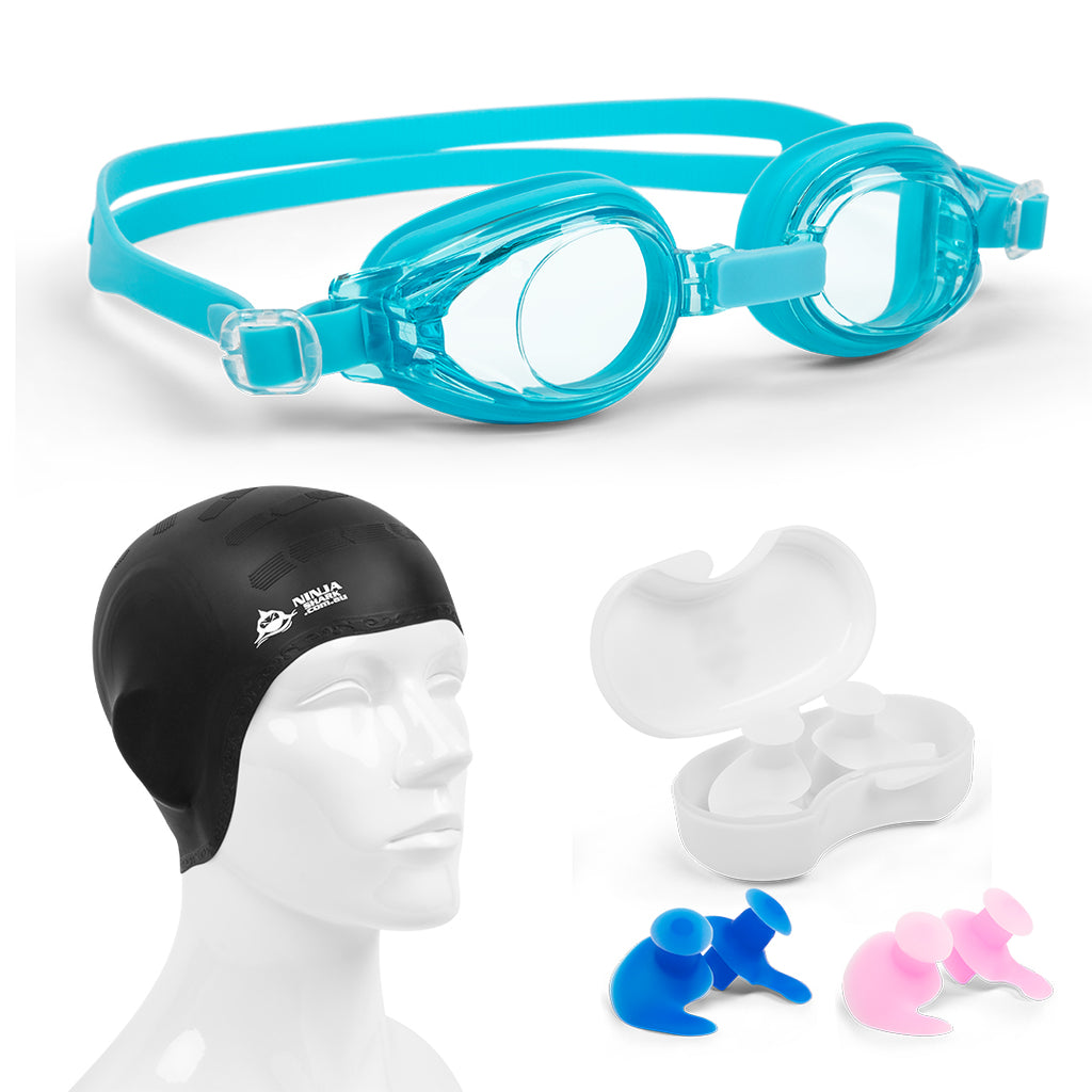 Kids Swimming Package: Goggles, EarPlugs, Cap