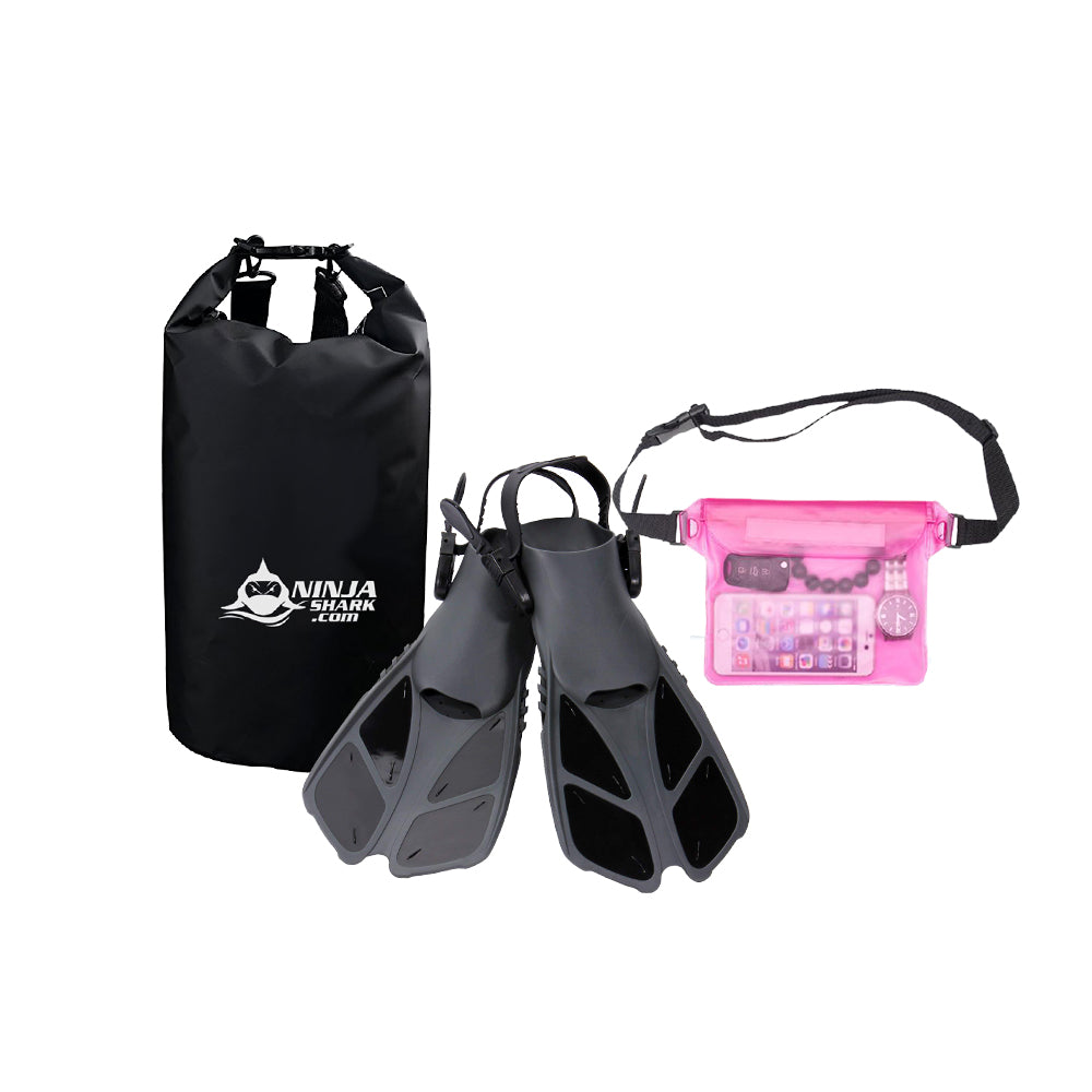 Snorkelling Accessories (Fins+Bag+Pouch)