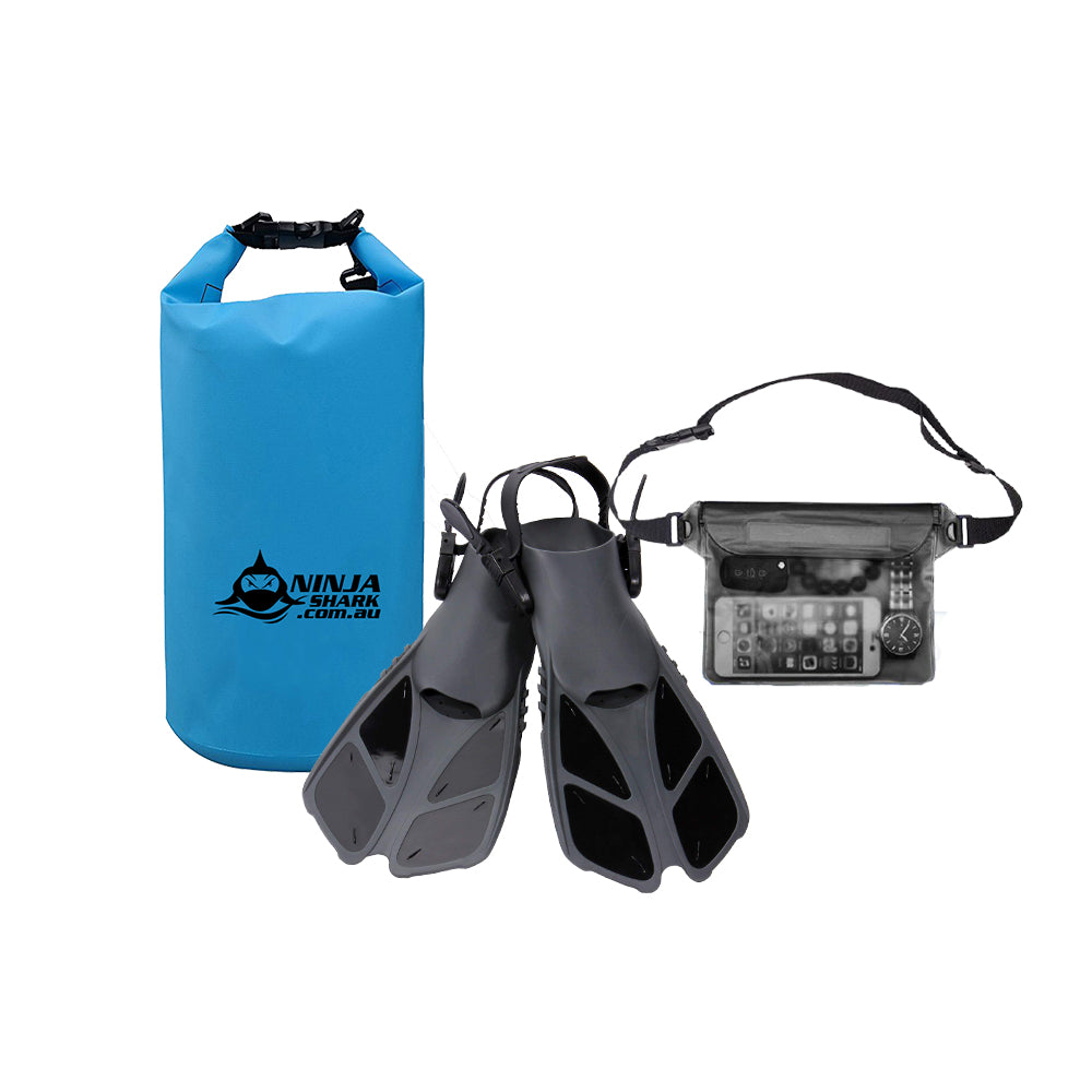 Snorkelling Accessories (Fins+Bag+Pouch)