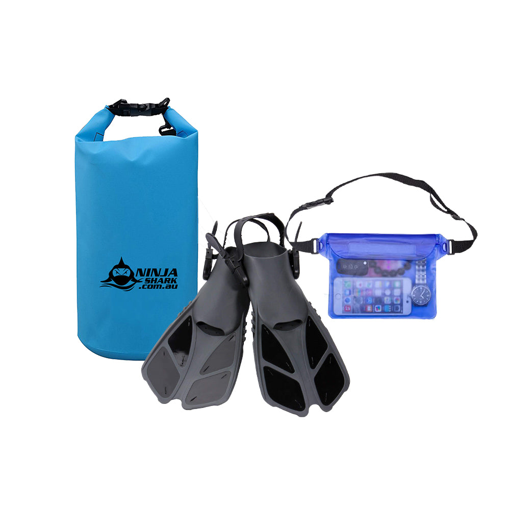 Snorkelling Accessories (Fins+Bag+Pouch)