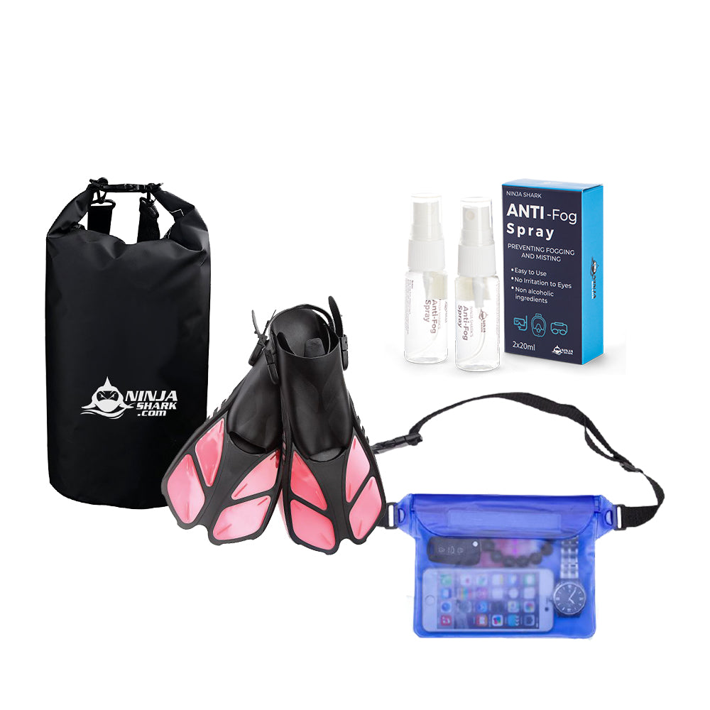 Snorkelling Accessories (Fins+Bag+Pouch+Antifog)