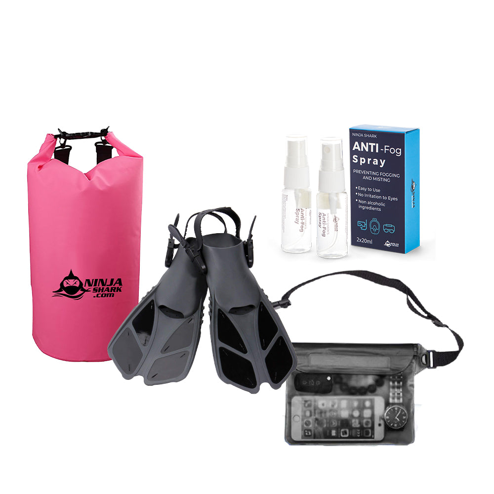 Snorkelling Accessories (Fins+Bag+Pouch+Antifog)
