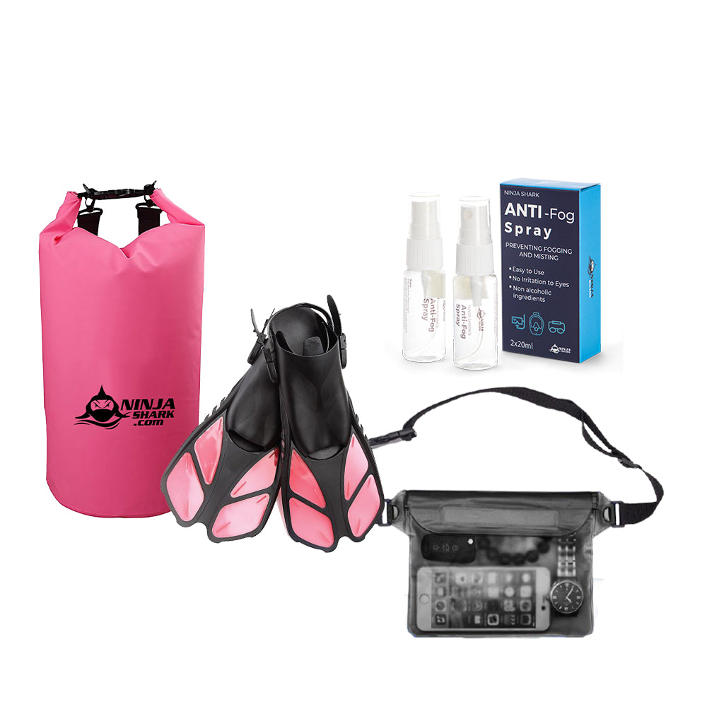 Snorkelling Accessories (Fins+Bag+Pouch+Antifog)