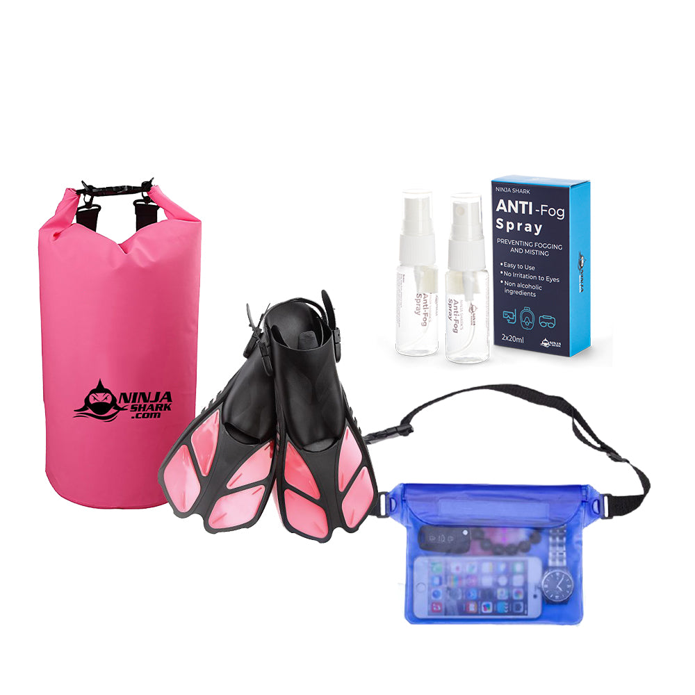 Snorkelling Accessories (Fins+Bag+Pouch+Antifog)